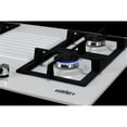 thumbnail image 4 of 30" wide 4-burner gas cooktop in white with sealed burners and cast iron grates, 4 of 5