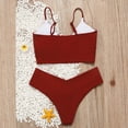 thumbnail image 5 of LoyisViDion Women's Bikini Set Swimsuit with Filled Solid Swimwear, Two Piece, Size S, 5 of 6