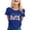 Blue, variant on Plus Size Shirts for Women Easter Day Cartoon Bunny Short Sleeve T Shirts Summer Tops Going Out Summer Outfits