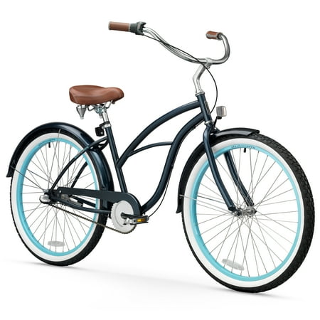 sixthreezero Women's 3-Speed Beach Cruiser Bicycle, 26" Wheels and 17" Frame, Classic Dark Blue