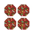 thumbnail image 2 of Balery 4 Pcs X-Mas And New Yearleather Coasters Set, Drink Table Cup Coasters For Living Room Kitchen Coffee Decor, 2 of 9