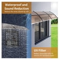 thumbnail image 5 of REKHH 118"x38" Window Awning Canopy, Polycarbonate Front Door Patio Cover for UV, Rain, Snow & Sunlight Protection, Stylish Brown Panel with Black Bracket, 5 of 8