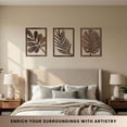 thumbnail image 4 of Large - Tree Leaves Unframed Walnut Wooden Wall Sculptures, Set of 3 Home Decor Accent, 4 of 8