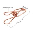 thumbnail image 2 of Unique Bargains 100 Pieces Metal Wire Hollow Out Clips 32mm Mini Binder Paper Clip Rose Gold, 2 of 6