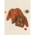 thumbnail image 4 of Michellecmm Toddler Girls Sweater Halloween Clothes Pumpkin Embroidered Long Sleeve Kids Pullovers Fall Tops, 4 of 9