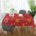 thumbnail image 6 of Coolnut Christmas Tree Tablecloth, Waterproof Washable Polyester Square Table Cover, Durable Tablecloth for Kitchen Dining Table Party Decor, 60"X 90", 6 of 7