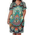 thumbnail image 2 of Hamsa vestido holgado a mano con bolsillo para mujer sensual de verano, 2 of 6