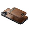 thumbnail image 5 of Mantto for iPhone 16 Detachable 2-in-1 Case with Card Pocket,Compatible with Magsafe Wireless Charging,Shockproof Premium PU Leather Credit Card Slots Kickstand Phone Case,Brown, 5 of 10