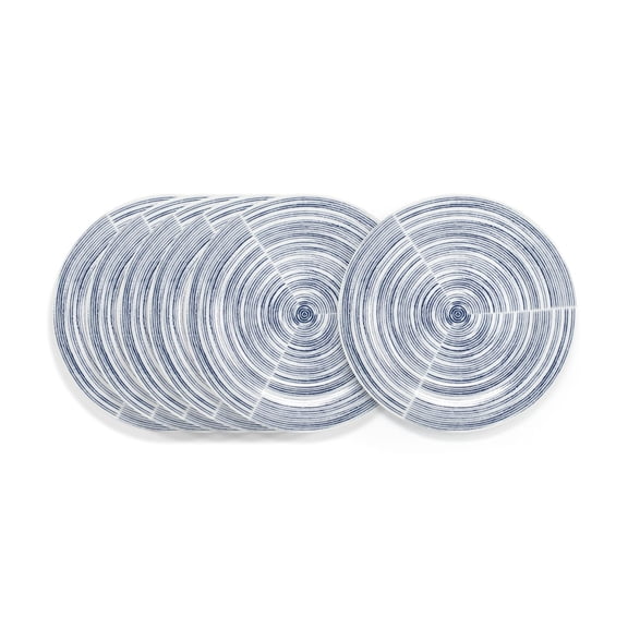 Mainstays Ink Spiral Salad Plate - 6 Pack