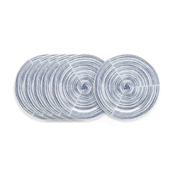 Mainstays Ink Spiral Salad Plate - 6 Pack