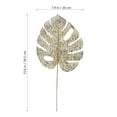 thumbnail image 3 of 20 piezas de hojas artificiales decorativas de plantas tropicales doradas para bodas de interior, 3 of 7