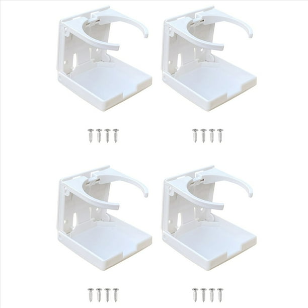 4X Plástico ABS Plegable Ajustable Bebida Lata Soporte de Botella Soporte de Montaje para Automóvil Auto Camión RV Van Caja de Pesca ()