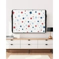 thumbnail image 5 of Independence Five-pointed Star Shining Outdoor TV Cover 70 to 75 Inch Waterproof, White American Flag Day 600D Oxford TV Covers with Zipper, Outside Flat TV Screen Protector 68"Wx42"Hx4.5"D, 5 of 7