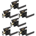thumbnail image 1 of Square Passage Door Handles Interior Matte Door Handles Indoor Keyless Non-Locking Lever Set for Hallway or Closet Doors Reversible for Right/Left Handed Door, 1 of 6