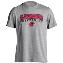 Lamar University Cardinals Classic Arch with Mascot Short Sleeve T-Shirt