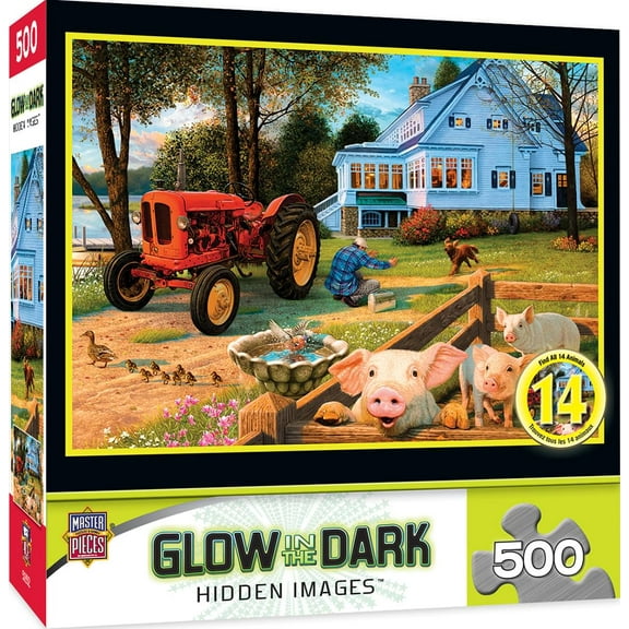 MasterPieces 500 Piece Glow in the Dark Puzzle - Welcome Home - 15"x21"