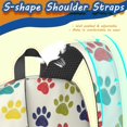 thumbnail image 5 of Dog Paw Print Beige Pattern 17" Waterproof Oxford School Backpacks for Teens, S-Shape Padded Straps, for School, Travel, Hiking, Camping, 5 of 5