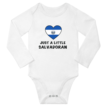 

Just a Little Salvadoran Baby Long Sleeve Bodysuit (White 18 Months)