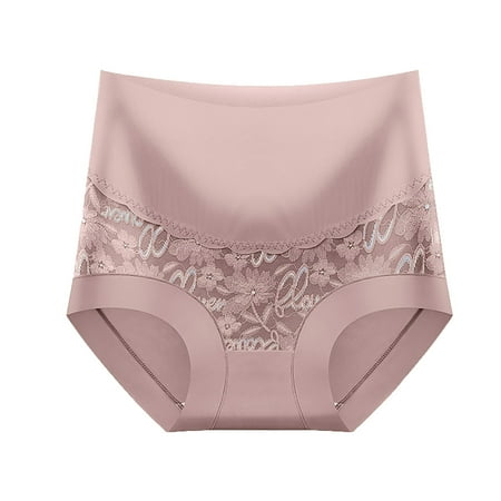 High Waisted Underwear for Women Seamless Stretch Briefs No Show Full Coverage Womens Panties Lace Breathable Panty