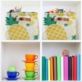 thumbnail image 7 of GZHJMY Collapsible Storage Basket Tropical Fruit Pineapple Golden Rectangular Storage Bins Baskets Toys Storage Bins with Handles for Bedroom Home Office 2PCS, 7 of 7