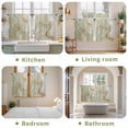 thumbnail image 6 of Sage Green Marble Kitchen Curtains, Contemporary Abstract Fluid Art Light Filtering Window Curtain Panels, 2Pcs Rod Pocket Window Treatments Set for Study Room Bathroom Bedroom 52x54 Inches, 6 of 9