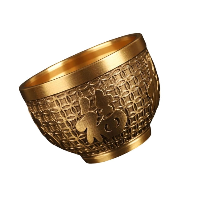 Guardoinrt Brass Fu Bowl Folk Housewarming Gift Chinese Traditional Feng Shui Bowl Small
