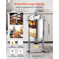 thumbnail image 6 of Pressure Fermenter 15 PSI, 16 Gal/60L All-in-One Stainless Steel Conical Secondary Fermentation Bucket, with Cooling Tube, Yeast Slurry Collection Bottle, for Wine, Beer Brewing Equipment, 6 of 7