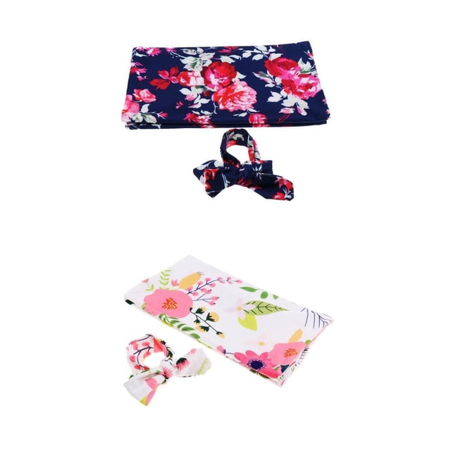 2pcs Unisex Baby Swaddle Bnket con Diadema de de Dormir Recién Nacidos Swaddle Sleeping Baoblaze Swaddle para dormir para bebés Verano
