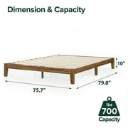 Zinus Lucinda 10 Wood Platform Bed Frame, No Box Spring Required, King