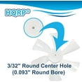 thumbnail image 5 of HQRP 4-Pack 6" Fan Blades 3/32" Round Bore Replacement for Jensen 12V Roof Vents / Range Hoods, 5 of 7