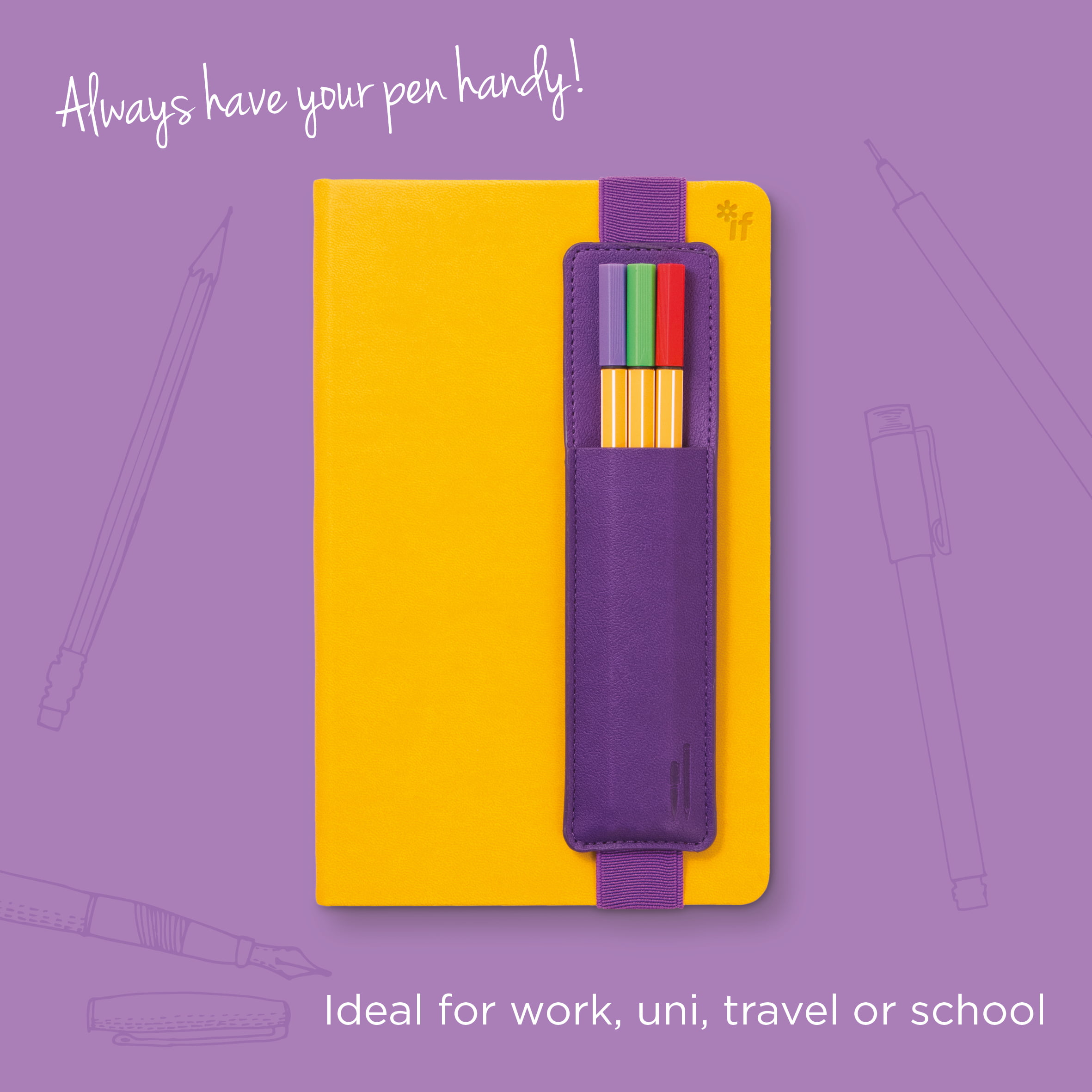Bookaroo Pen Pouch - Purple (Other)