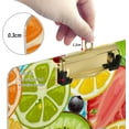 thumbnail image 4 of 12.5"x9" Tropical Fruits Clipboards, Standard A4 Letter Size Nursing Clipboard with Low Profile Metal Clip Decorative Clip Board for Office Supplies,Gold, 4 of 7
