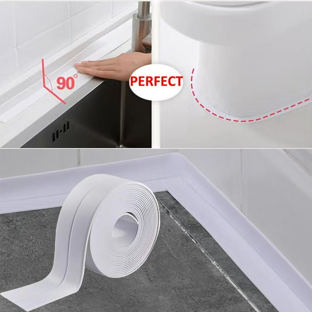 Caulk Tape, PVC Self Adhesive Bathtub and Sealant Tape, Suitable for