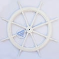 thumbnail image 2 of Wooden Ship Wheel (Full White Painted) - (36 Inches), 2 of 5
