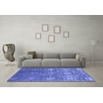 thumbnail image 3 of Ahgly Company Indoor Round Oriental Blue Industrial Area Rugs, 3' Round, 3 of 4