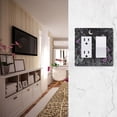 thumbnail image 5 of Yayeee Rocker Switch Wall Plate 2-Gang 4.7"x4.6" Home Decorative Outlet Cover, Gothic Floral Print, 5 of 6