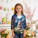 thumbnail image 1 of Blusas y camisas de manga larga con cuello redondo y estampado de Pascua, camiseta interior de cuello redondo y manga tres cuartos para niños de talla mediana y grande., 1 of 9
