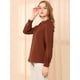 thumbnail image 4 of Dde San Patricio profesional Blusas de gade manlarcon cuello alto elegante pamujer  marrón XL, 4 of 6