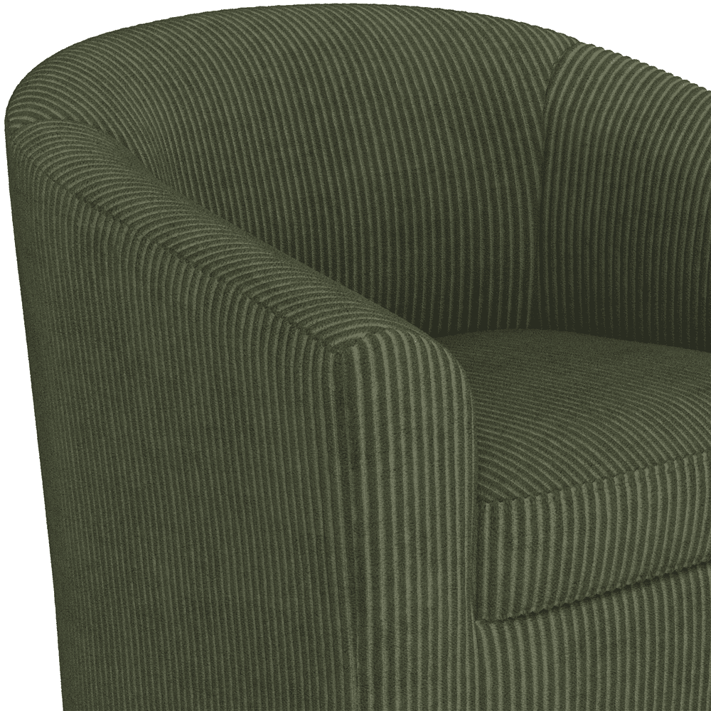 Renwick Upholstered Corduroy Fabric Accent Arm Chair for Living Room, Set of 2, Dark Green