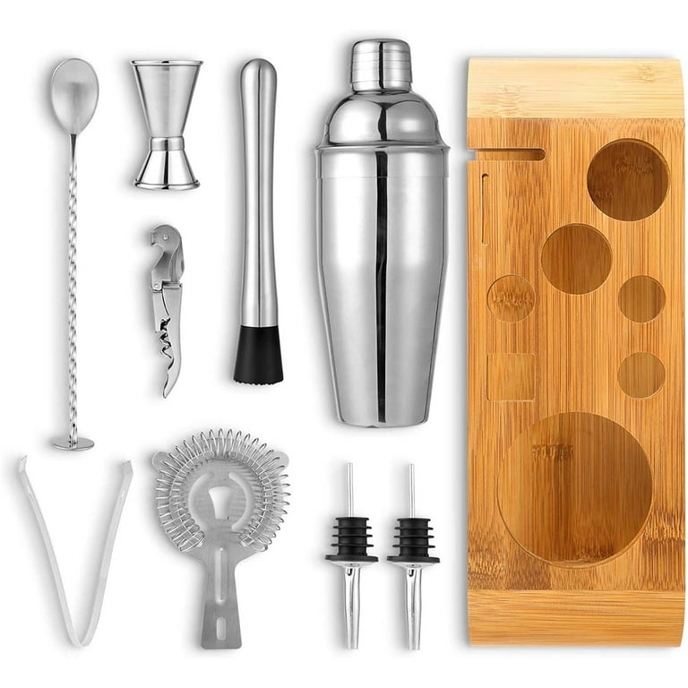  Mixology Bartender Kit: 10-Piece Bar Tool Set with