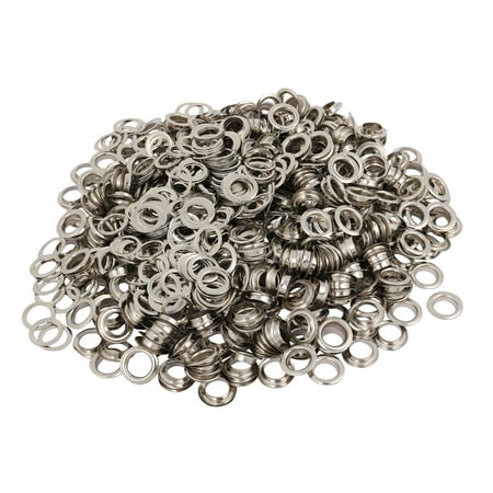 

Unique Bargains 500pcs 12mm Inner Dia Iron Nickle Plated Eyelet Grommets Kit w Washer