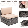 thumbnail image 6 of iRerts 7 Pieces Outdoor Sectional Sofa Patio Furniture Sets, Wicker Rattan Outdoor Patio Conversation Sets with 2 Pillows and Coffee Table, Patio Sofa Sets for Yard Backyard, Gray Wicker+Beige Cushion, 6 of 7