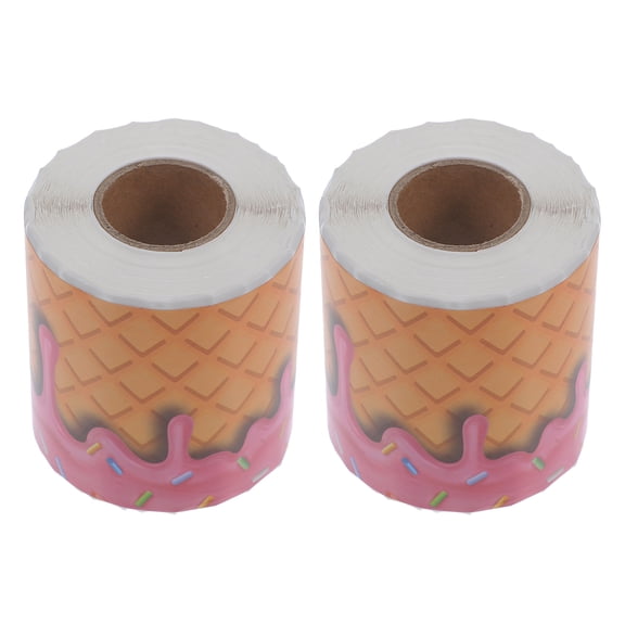 PENIKOKO Decorative Removable Ice Cream Bulletin Board Border Trim Stickers for Classroom and Home Decoration
