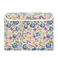 thumbnail image 7 of Yayeee Collapsible Cube Storage Bin with Lid Fabric Closet Decorative Basket with Handles, Blue Dice Pattern, 7 of 7
