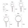 thumbnail image 2 of unbranded 100Ud Anillos De Llave Redondos De Metal Con Tornillo Para Manualidades En Color Plata, 2 of 8