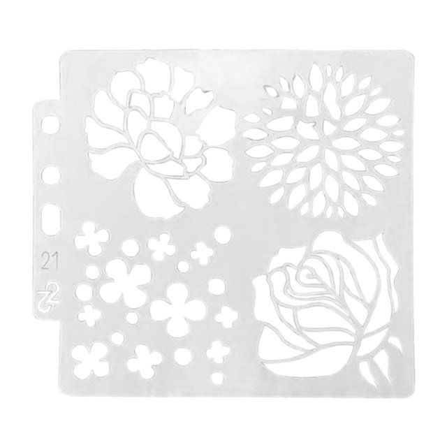 BKBP Fashion Painting Template Stencil Set for Scrapbooking Album Cake Coffee DIY Art Decor Creative Design Tool Crafting Projects Home Decoration Enhancement