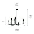 thumbnail image 6 of 52692BK Kichler Lighting Alvaro - 12 Light Chandelier-20 Inches Tall and 39.75 Inches Wide-Black Finish, 6 of 6