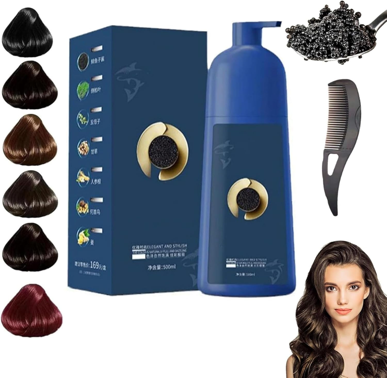 Zhihuashi Plant-based Hair Coloring Cream, Qiweitang Hair Dye