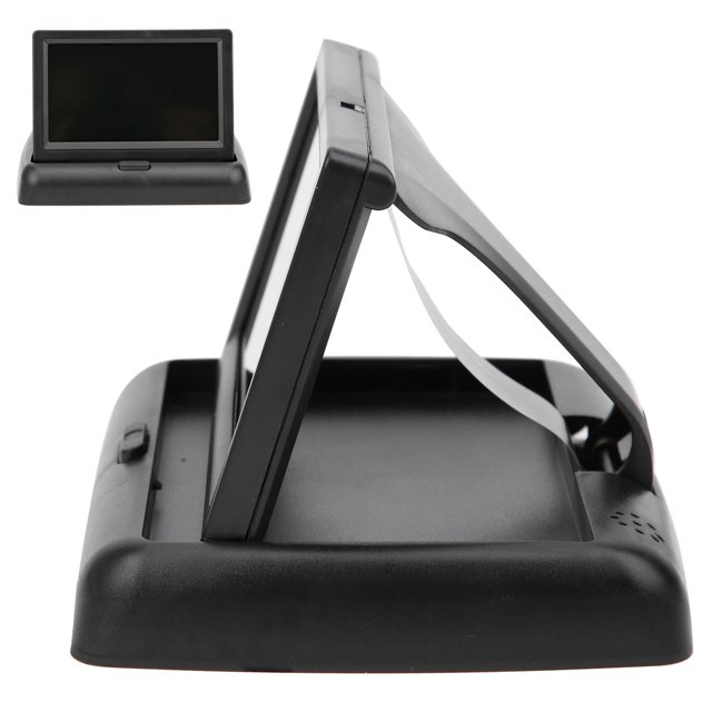 Monitor LCD para automóvil, Monitor HD Monitor de vista trasera Monitor plegable para automóvil de 4.3in para Mini TV para pantalla de computadora par,Monitor de coche, Monitor de visión trasera, Moni Higoodz Accesorio de coche