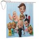 thumbnail image 2 of Cortina de ducha con diseño de dibujos animados de The Boss Baby, con 12 ganchos, impermeable, lavable, de poliéster, para decoración del baño, 60 x 72 pulgadas, de hierro, 2 of 8